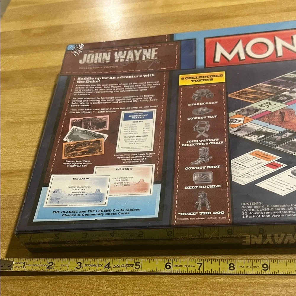 ( 0375 ) Monopoly John Wayne Collector's Edition Board Game
